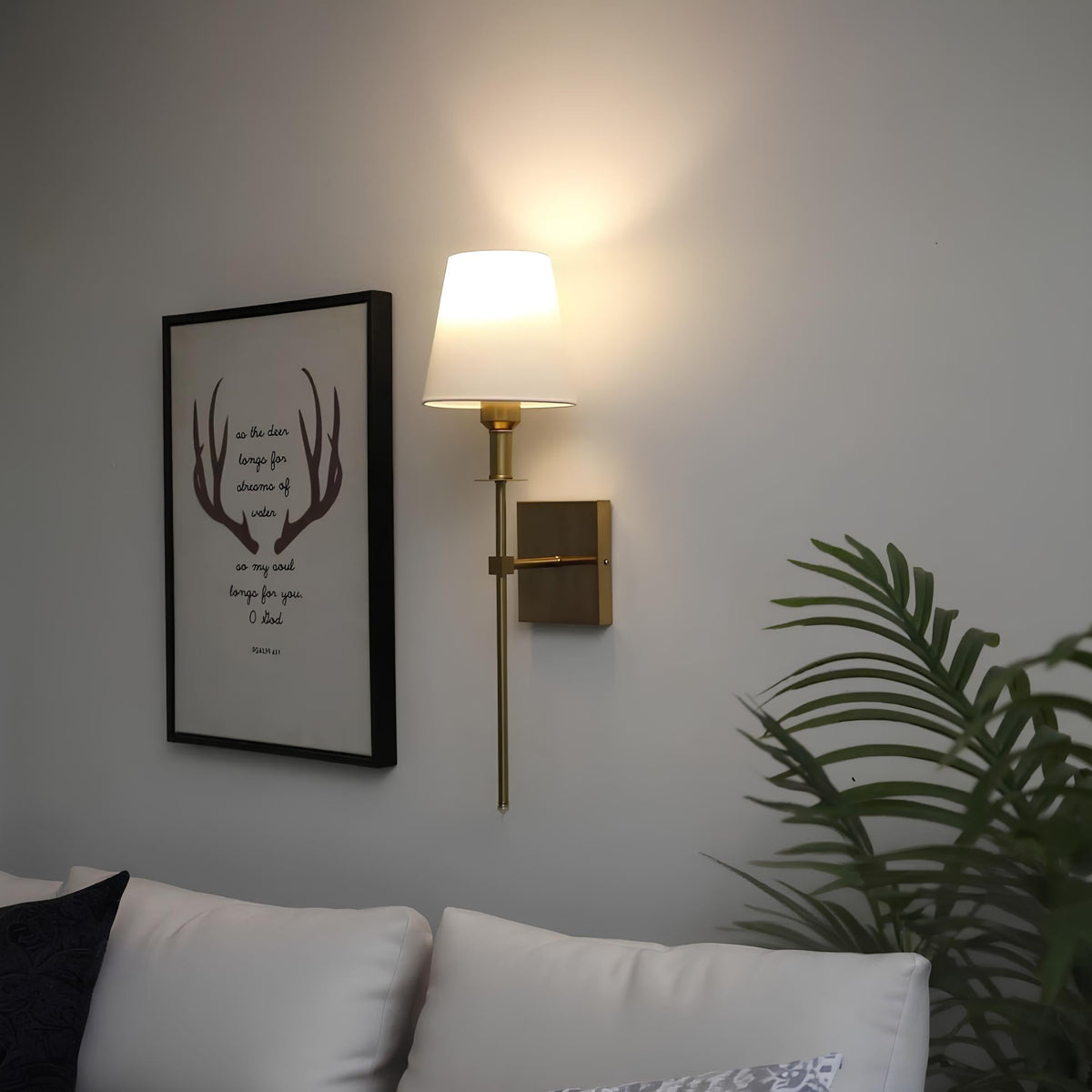 Battery Powered Rechargeable Multicolor Dimmable Metal Fabric Wall Light