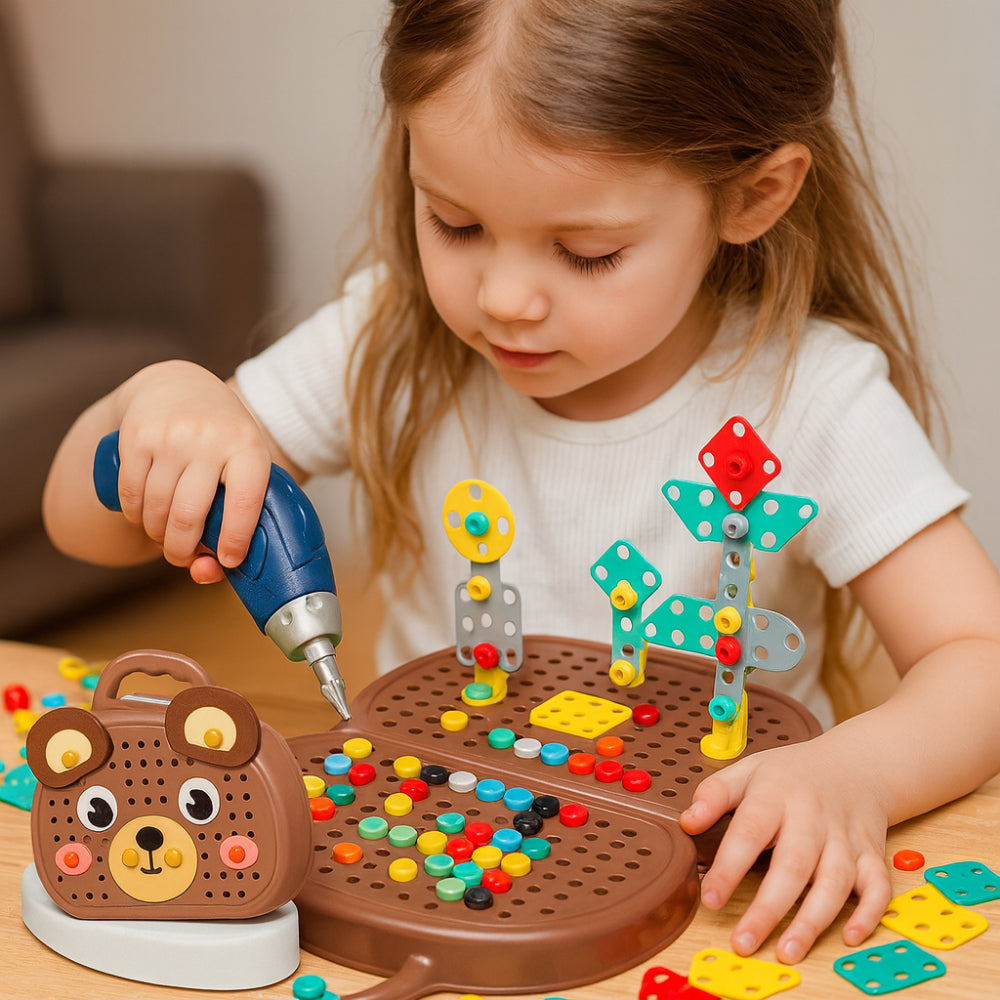 Interactive Educational Montessori Building Blocks STEM Activity Toy Set