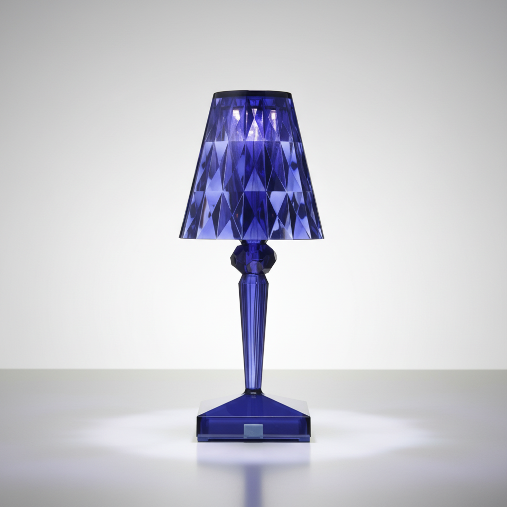 Sparkling Crystal-Effect Warm Glow Accent Table Lamp