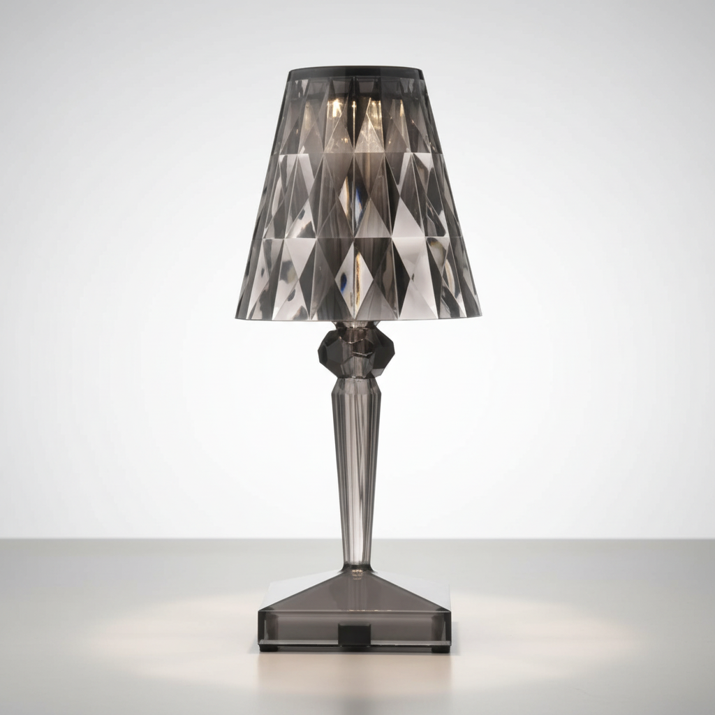 Sparkling Crystal-Effect Warm Glow Accent Table Lamp