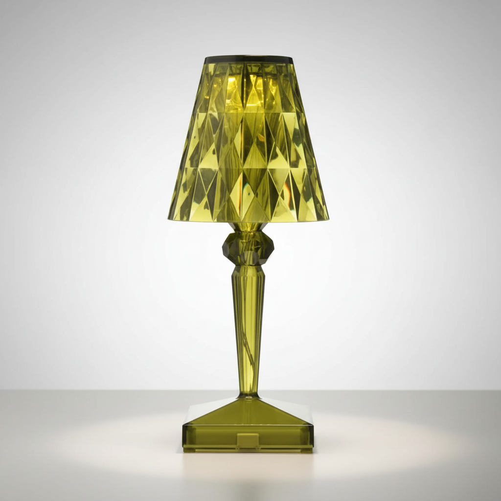 Sparkling Crystal-Effect Warm Glow Accent Table Lamp