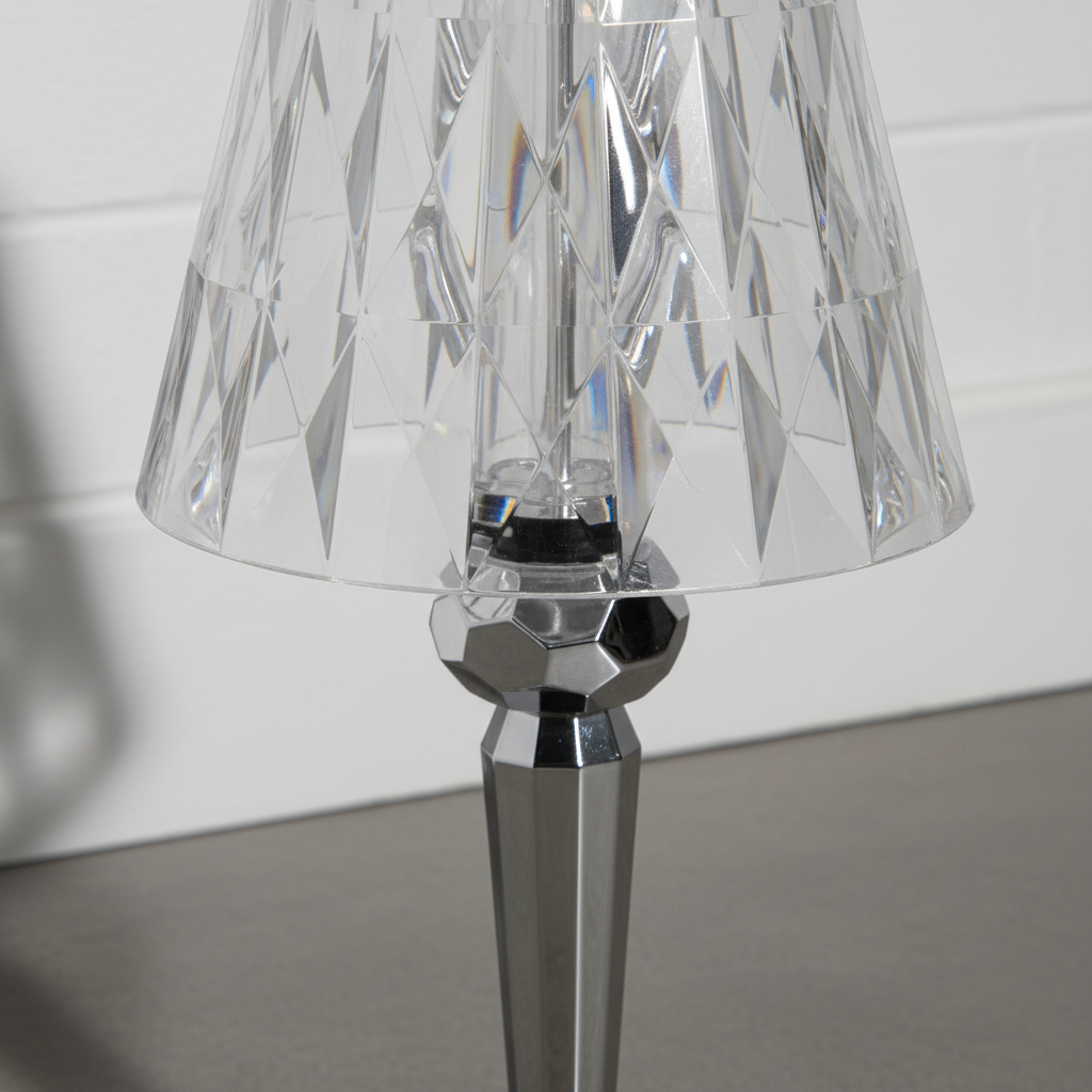 Sparkling Crystal-Effect Warm Glow Accent Table Lamp