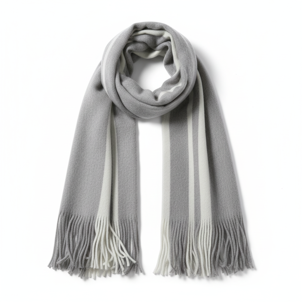 Long Fringed Soft Wrap Winter Scarf