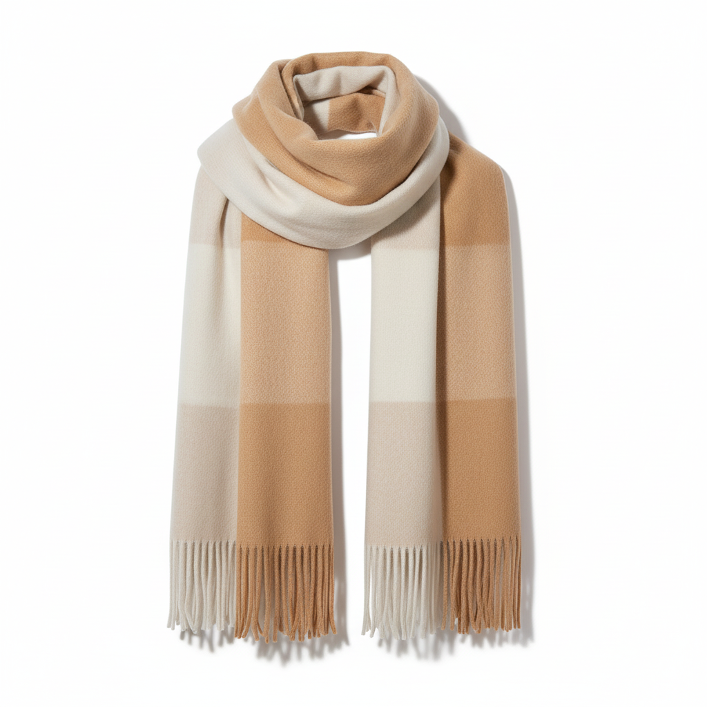 Long Fringed Soft Wrap Winter Scarf