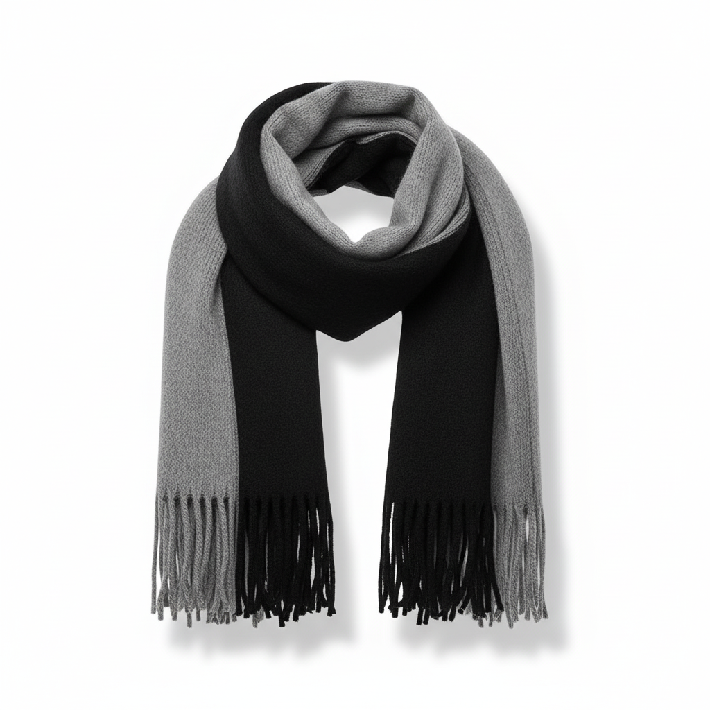 Long Fringed Soft Wrap Winter Scarf