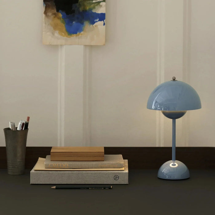 Scandinavian Mushroom Bud Silhouette Rechargeable Touch Control Table Lamp