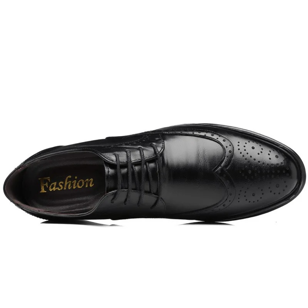 Men's Classic Oxford Dress Shoes with Brogue Detailing 7