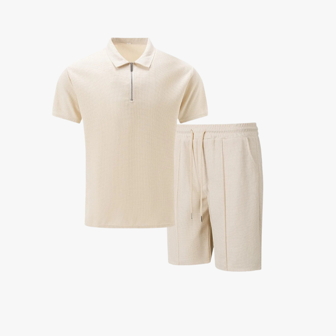 Men's Cotton Co-ord Set - Polo Shirt and Shorts 1