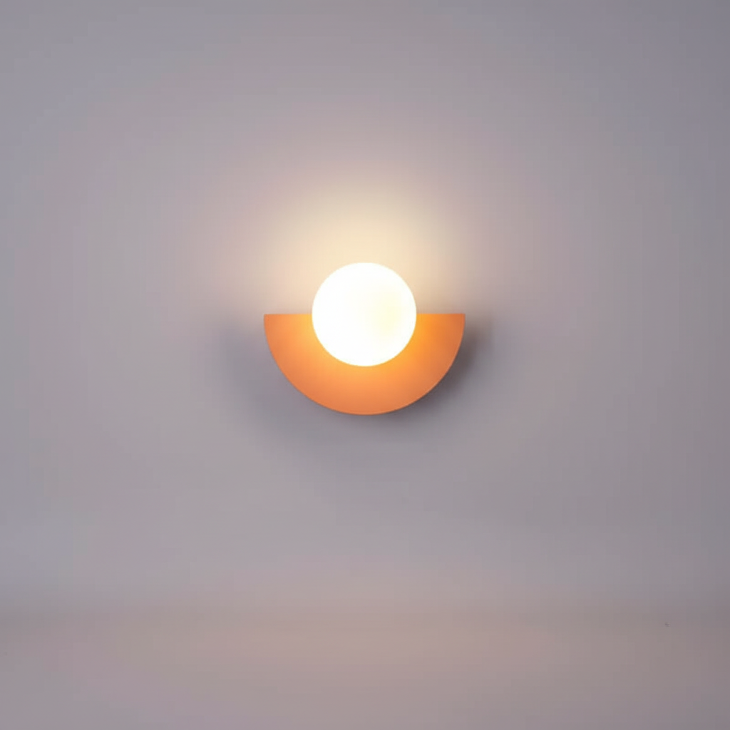 Crescent Shaped Metal Housing Minimalist Ambient Wall Light