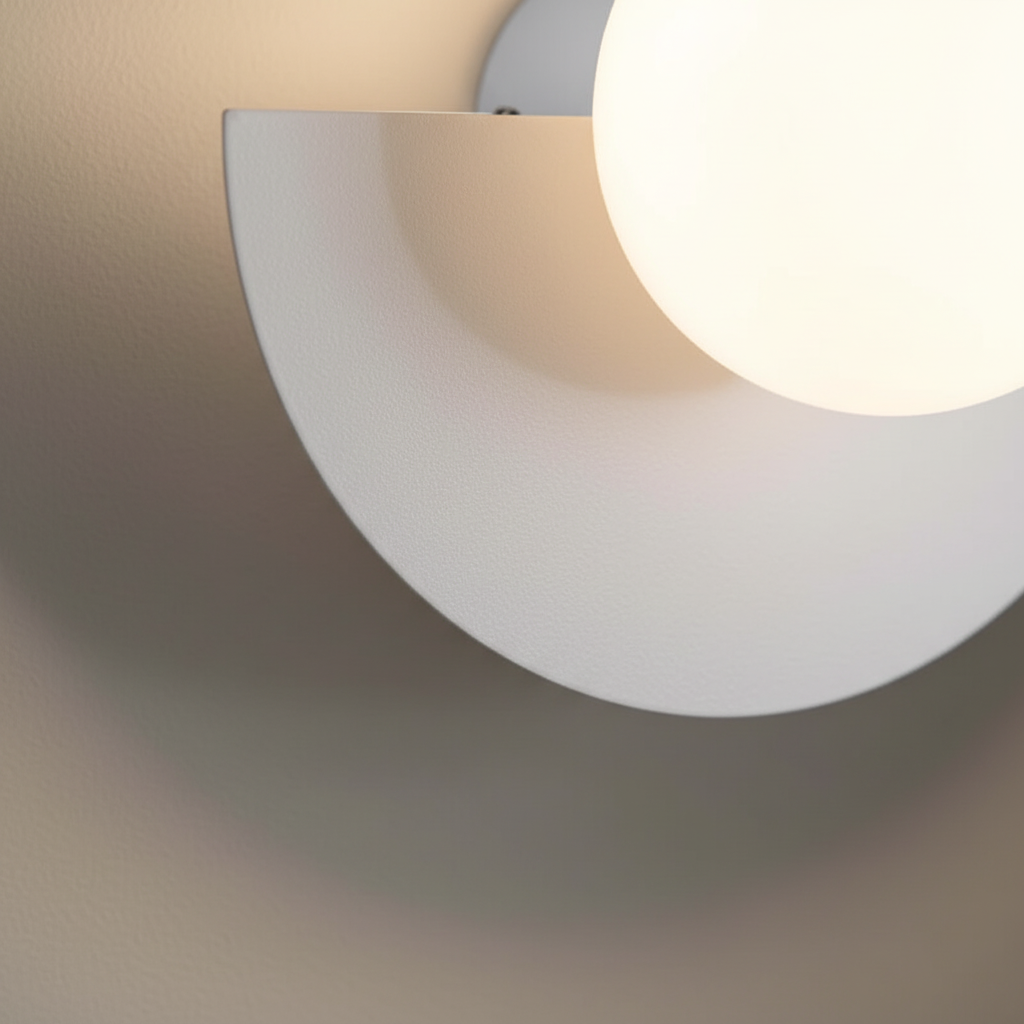 Crescent Shaped Metal Housing Minimalist Ambient Wall Light
