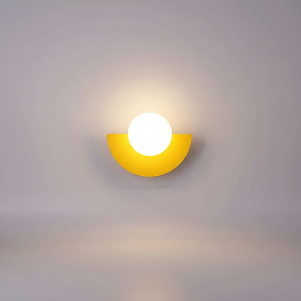 Crescent Shaped Metal Housing Minimalist Ambient Wall Light