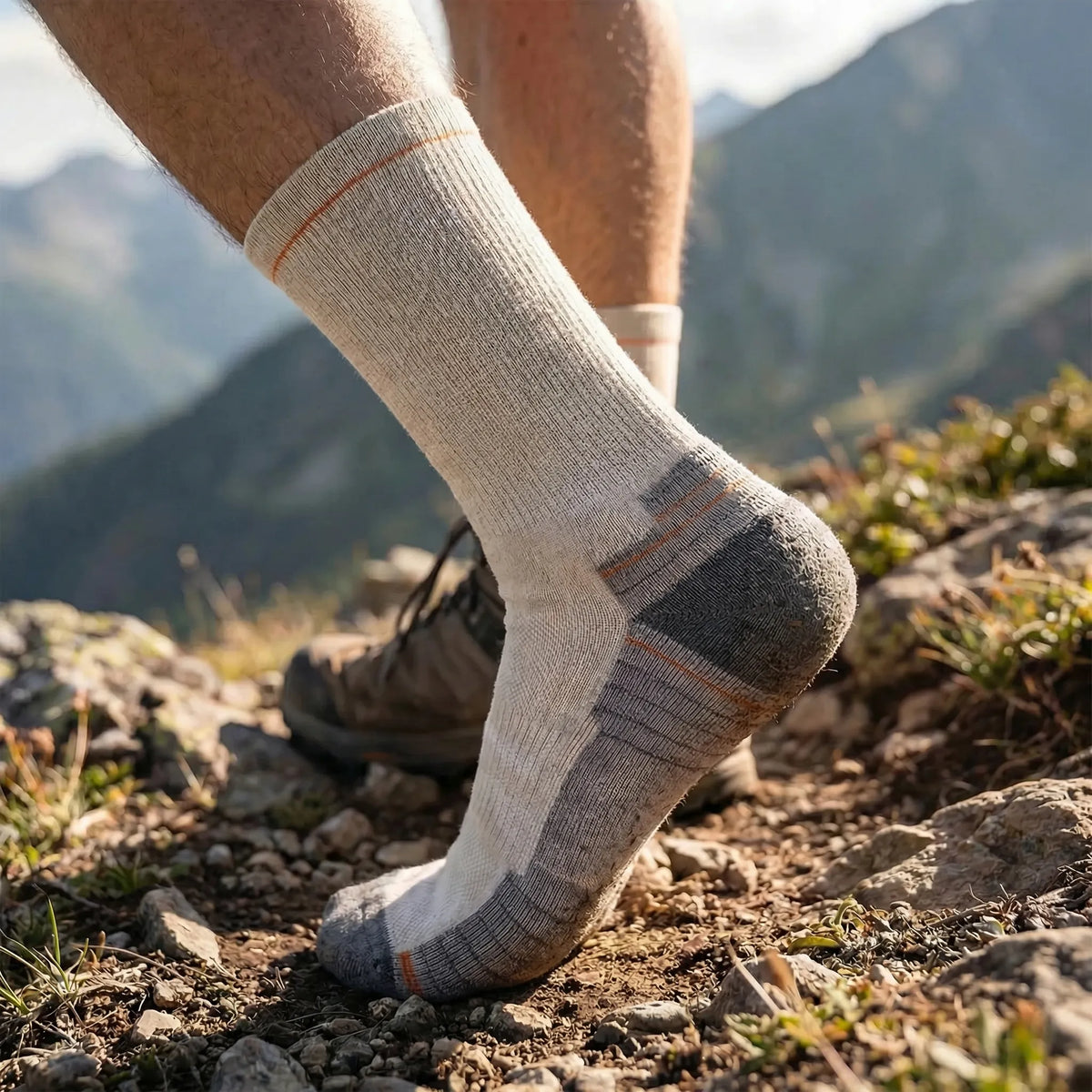 Merino Wool Blend Mid-Calf Moisture-Wicking Cushioned Active Sock
