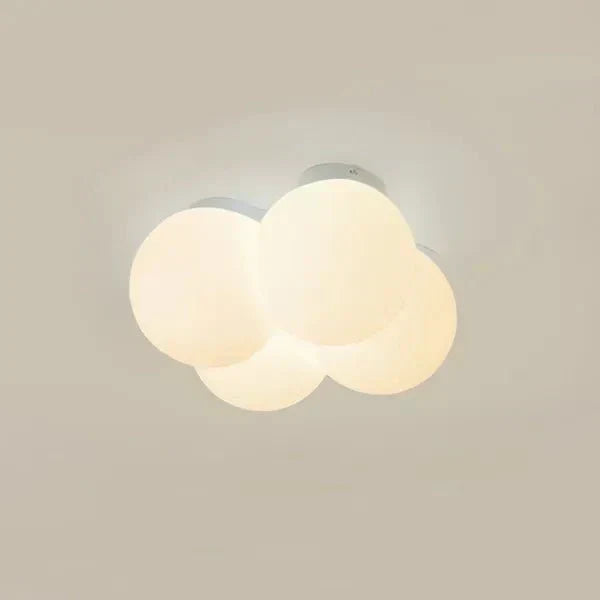Sculptural Cloud Shape Low Profile Diffused Ceiling Light