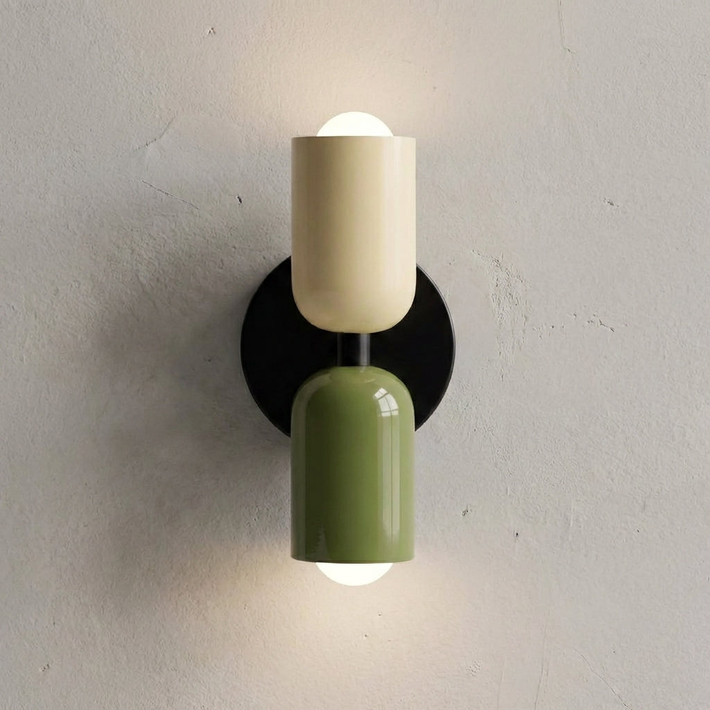 Geometric Metal Frosted Glass Compact Space Saving Wall Light