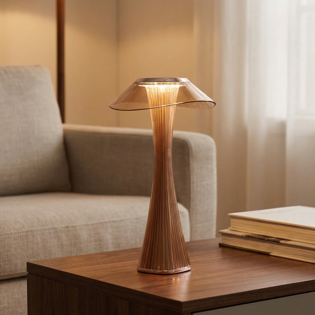 Sculpted Silhouette Cordless Rechargeable Ambient Glow Table Lamp