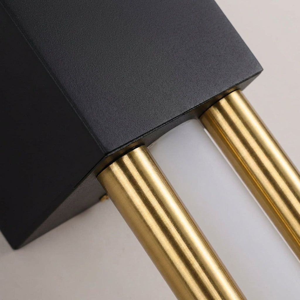 Sculptural Slim Vertical Metal Acrylic Diffuser Wall Light