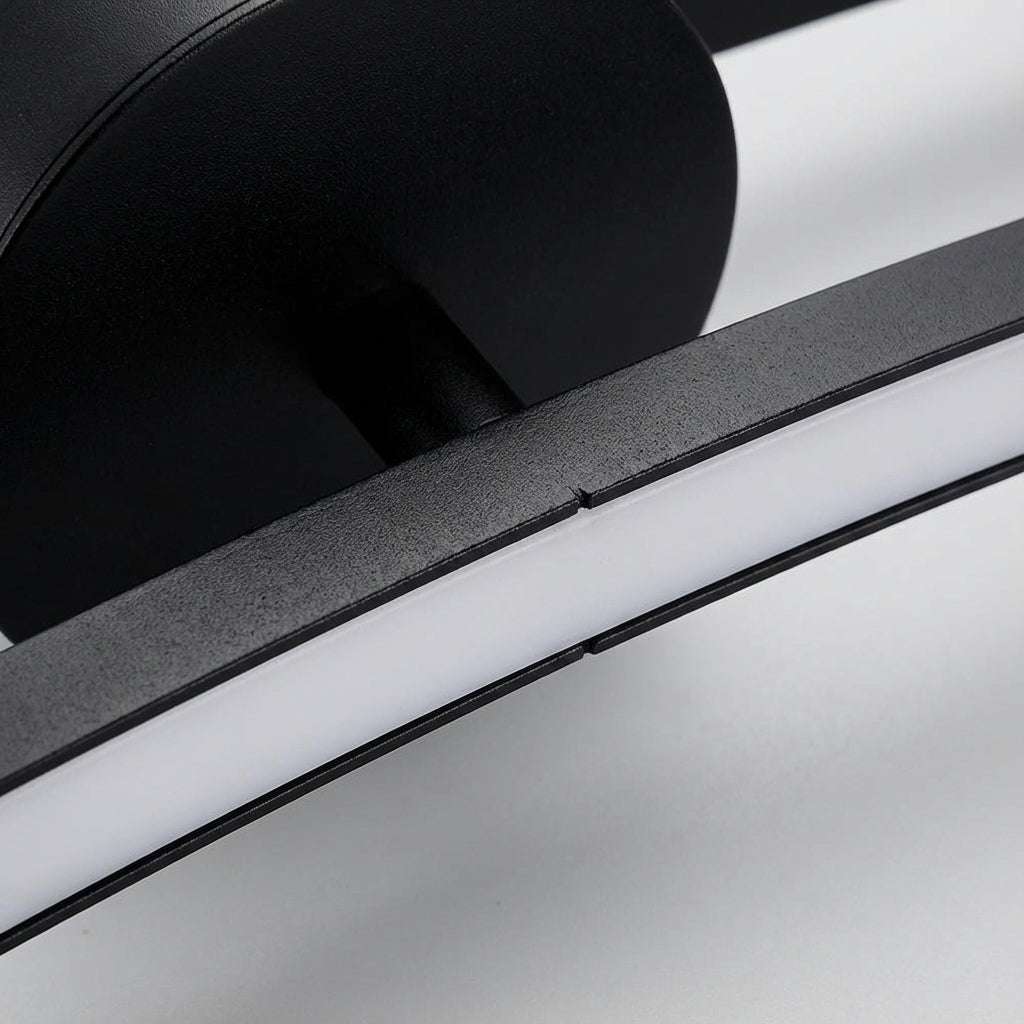 Curved Wave Silhouette Aluminum Glare-Free Ceiling Light