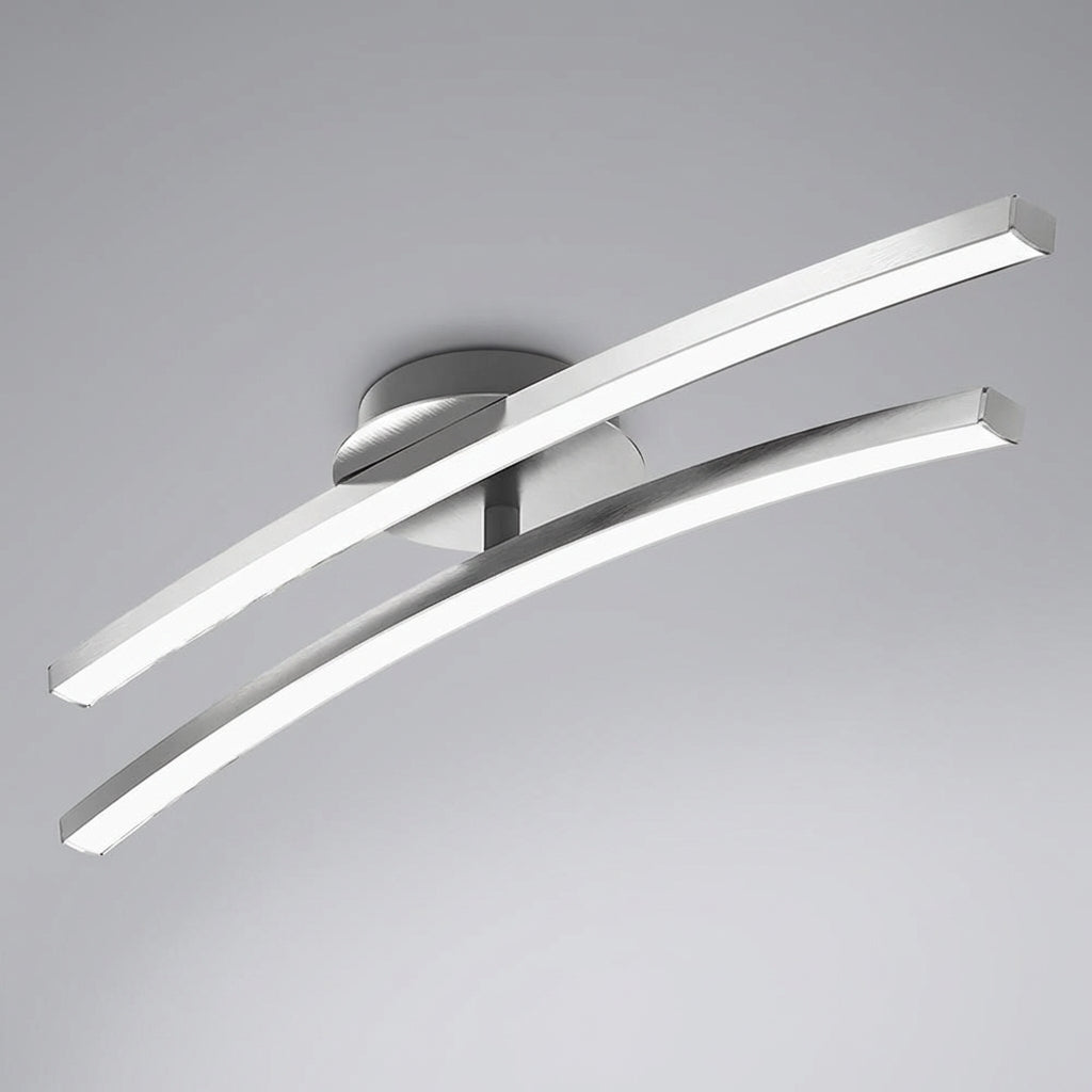 Curved Wave Silhouette Aluminum Glare-Free Ceiling Light