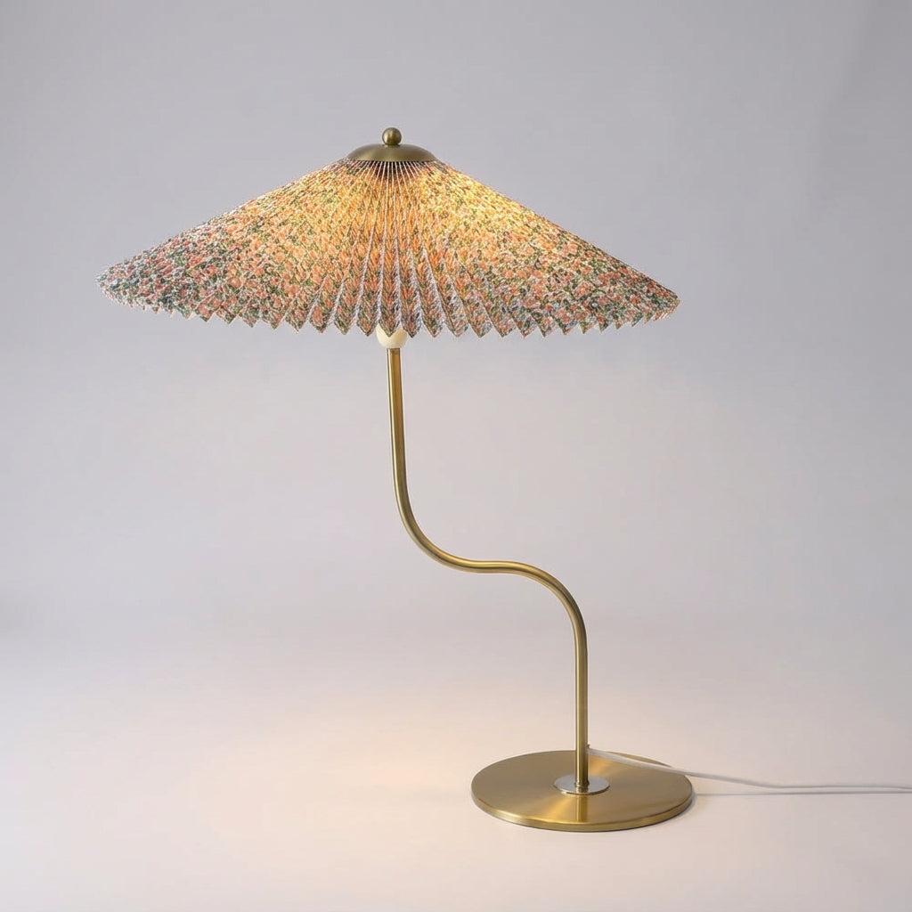 Sculptural Parasol Shade Touch Dimmable USB Table Lamp