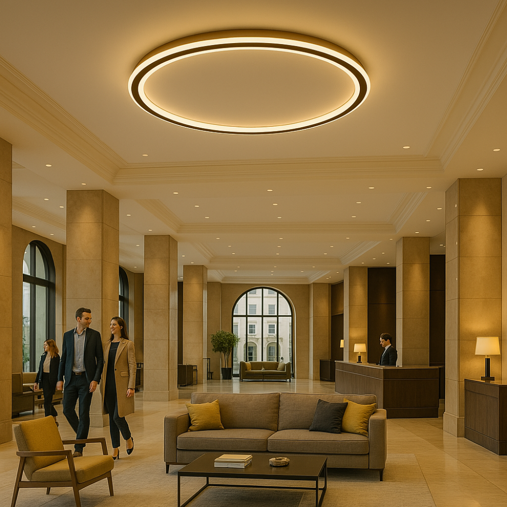 Scandinavian Minimalist Round Aluminium Acrylic Dimmable Ceiling Light