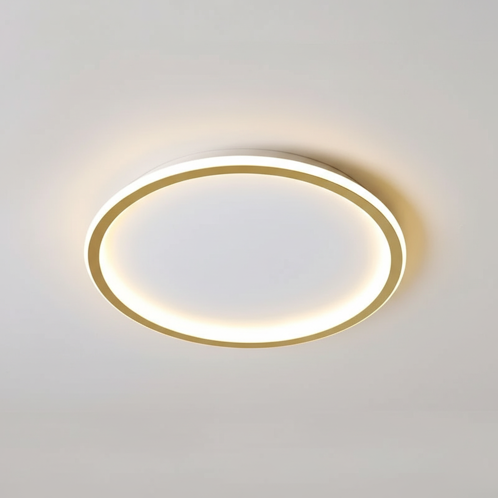 Scandinavian Minimalist Round Aluminium Acrylic Dimmable Ceiling Light