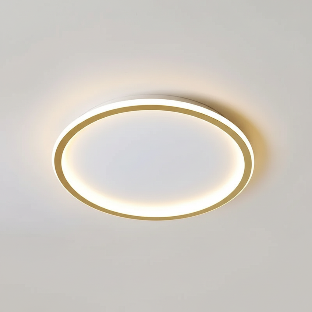 Scandinavian Minimalist Round Aluminium Acrylic Dimmable Ceiling Light