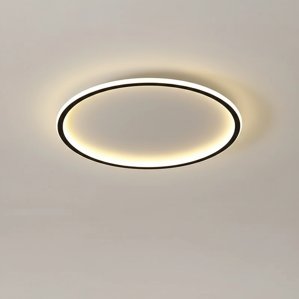 Scandinavian Minimalist Round Aluminium Acrylic Dimmable Ceiling Light