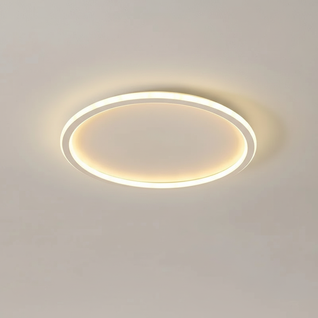 Scandinavian Minimalist Round Aluminium Acrylic Dimmable Ceiling Light