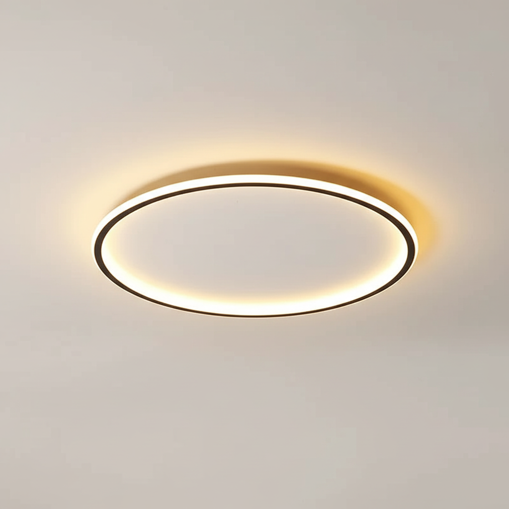 Scandinavian Minimalist Round Aluminium Acrylic Dimmable Ceiling Light