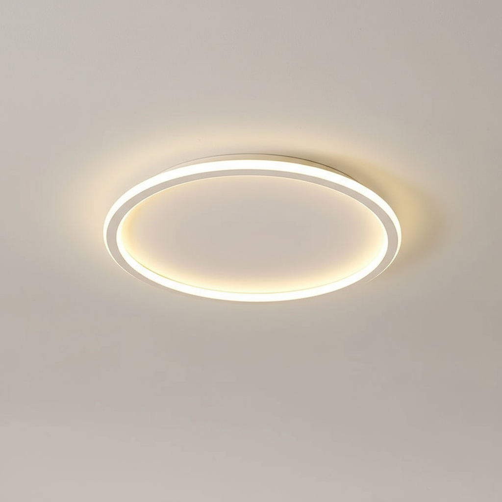 Scandinavian Minimalist Round Aluminium Acrylic Dimmable Ceiling Light