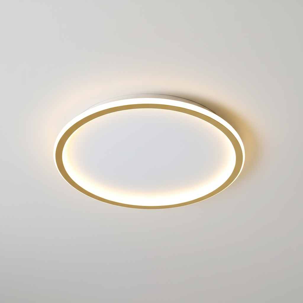 Scandinavian Minimalist Round Aluminium Acrylic Dimmable Ceiling Light