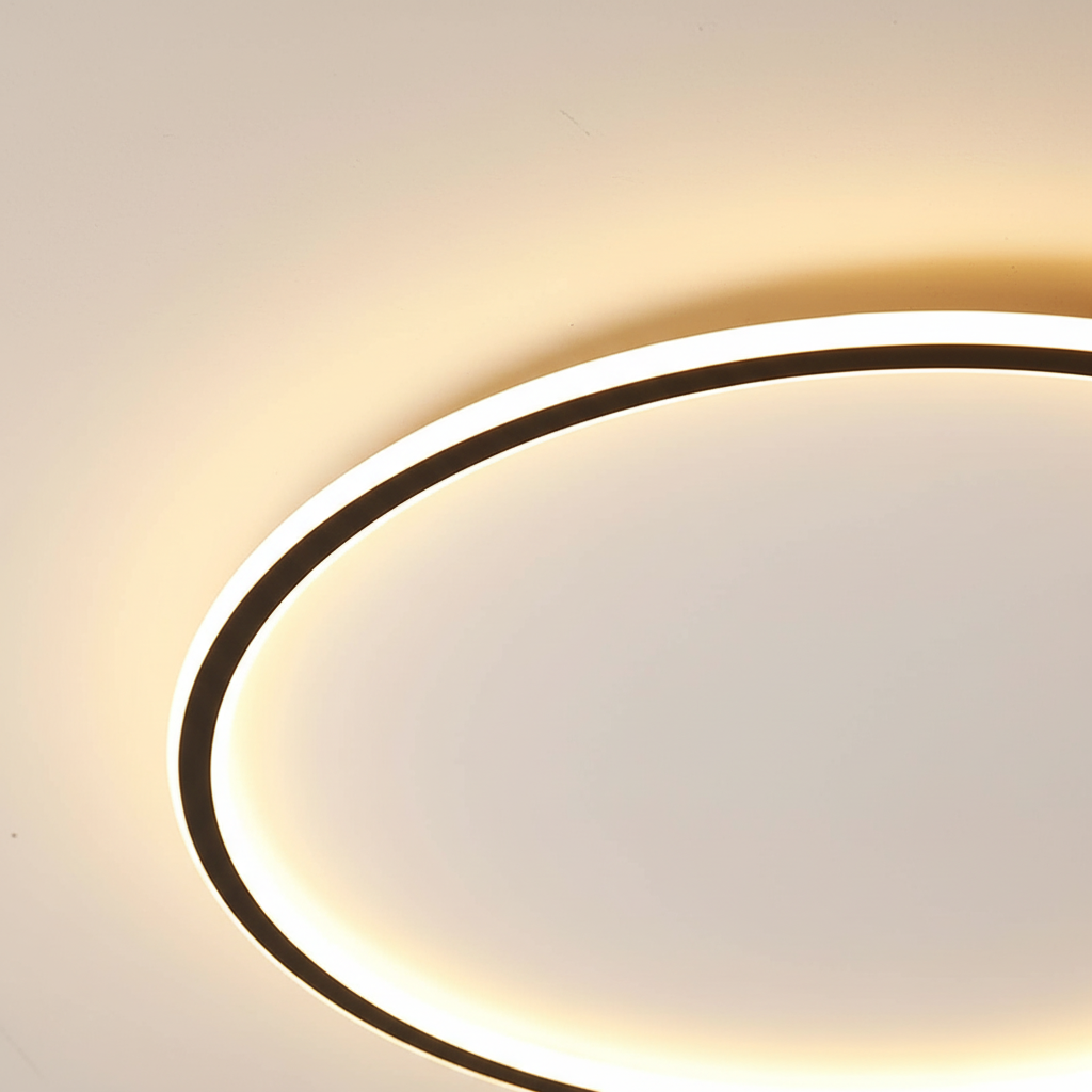 Scandinavian Minimalist Round Aluminium Acrylic Dimmable Ceiling Light