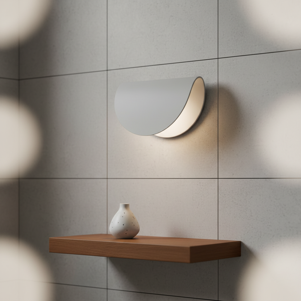 Modern Semi-Circular Metal Indirect Glow Indoor Wall Light