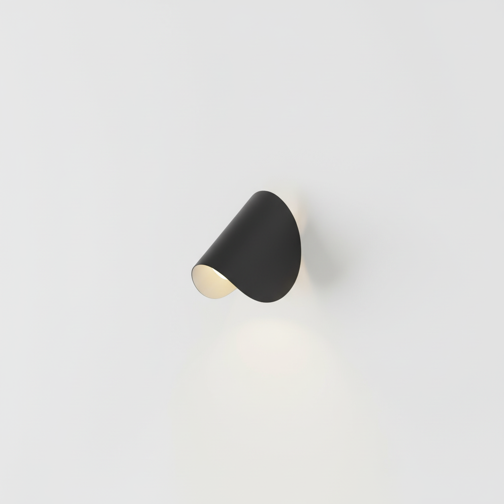 Modern Semi-Circular Metal Indirect Glow Indoor Wall Light
