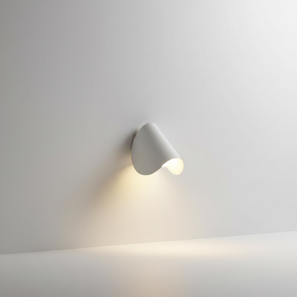 Modern Semi-Circular Metal Indirect Glow Indoor Wall Light