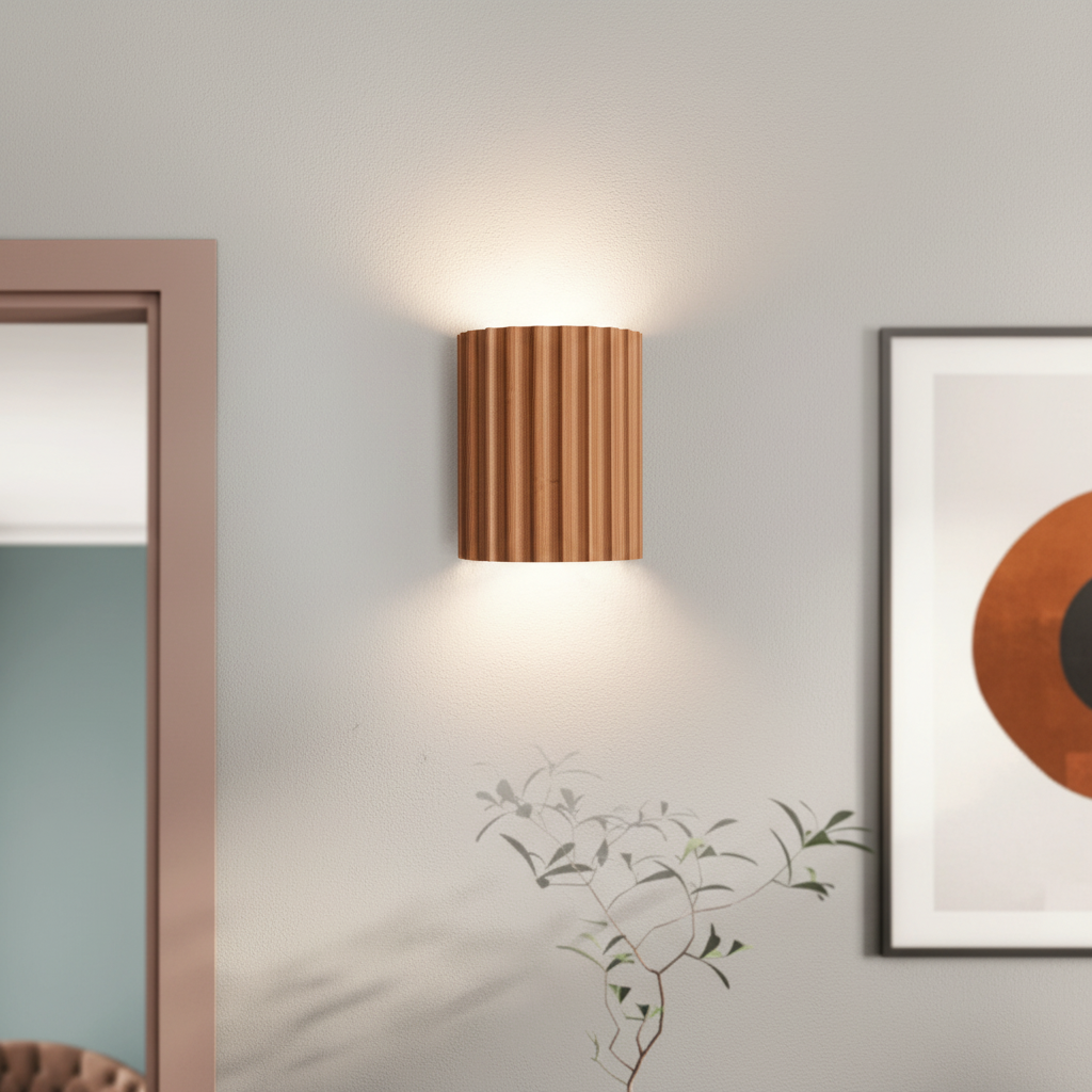 Sculptural Resin Artistic Wall Light With Textured Finish