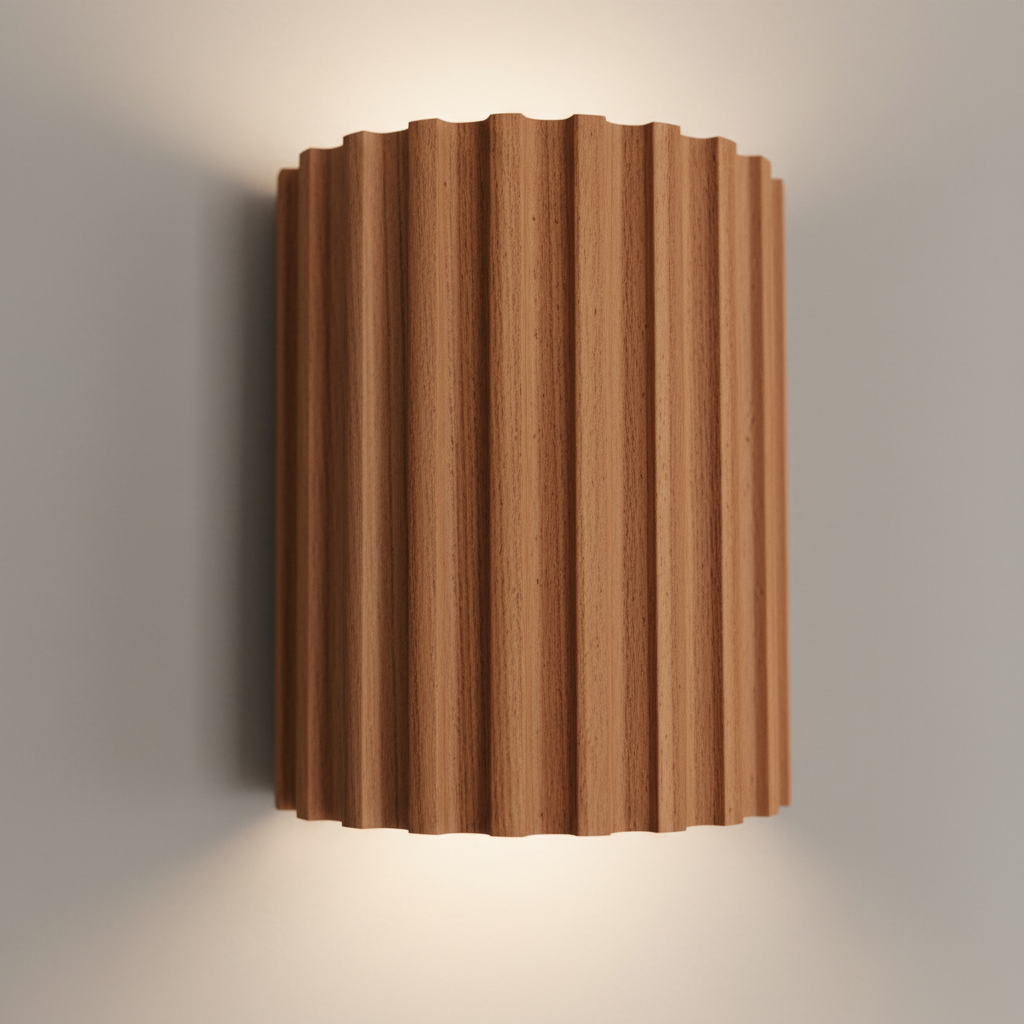 Sculptural Resin Artistic Wall Light With Textured Finish