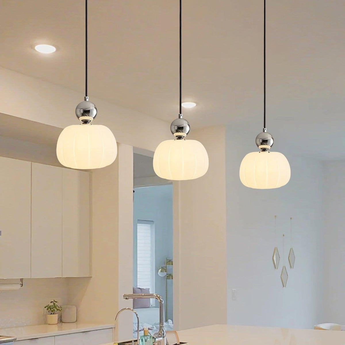 Organic Round Acrylic Diffuser Pendant Light