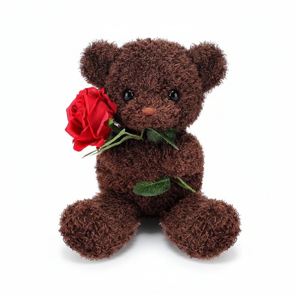 Cuddly Rose Holding Teddy Bear Stuffed Animal Gift Plush Toy