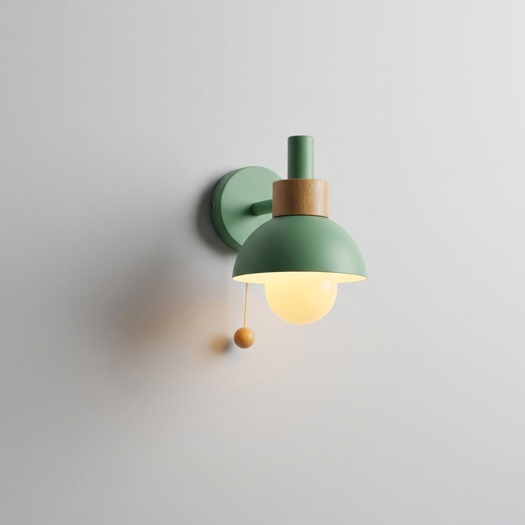 Playful Pastel Shade Pull Switch Wall Light