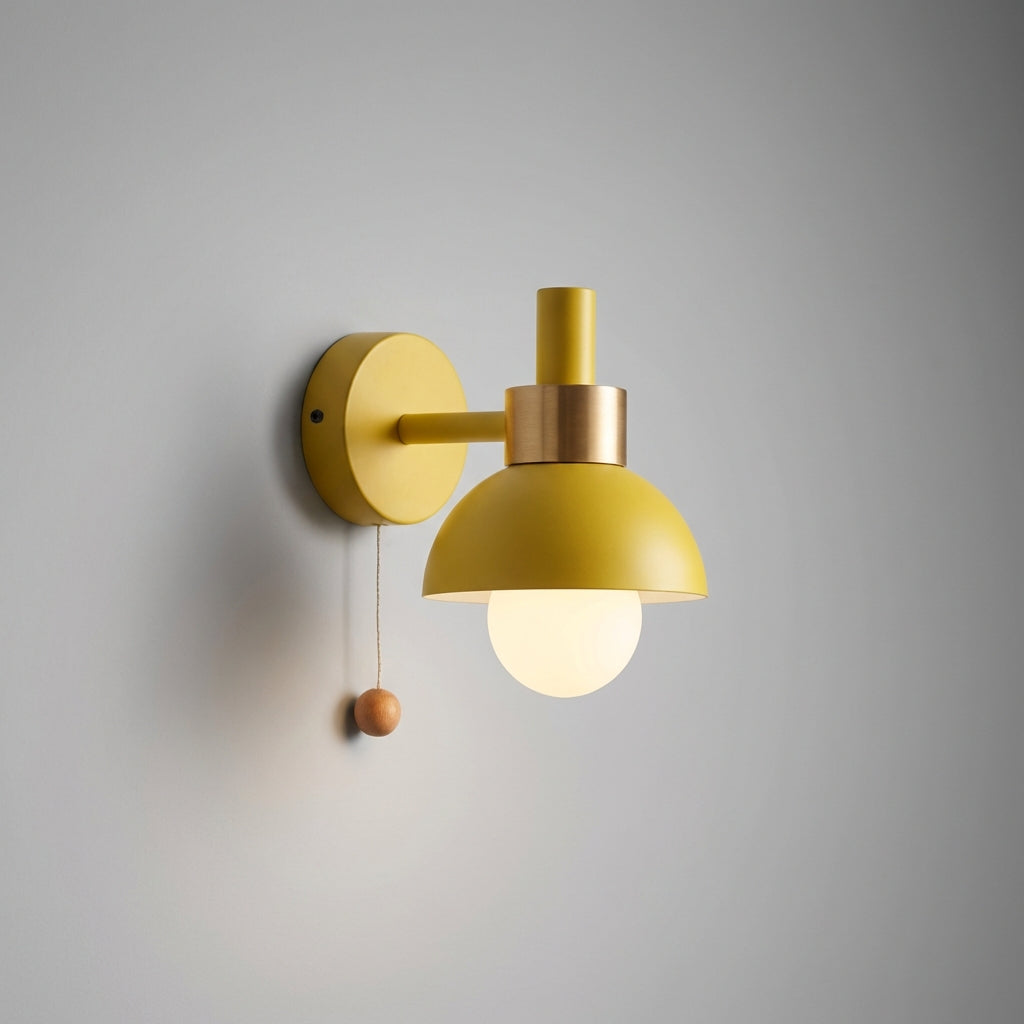 Playful Pastel Shade Pull Switch Wall Light