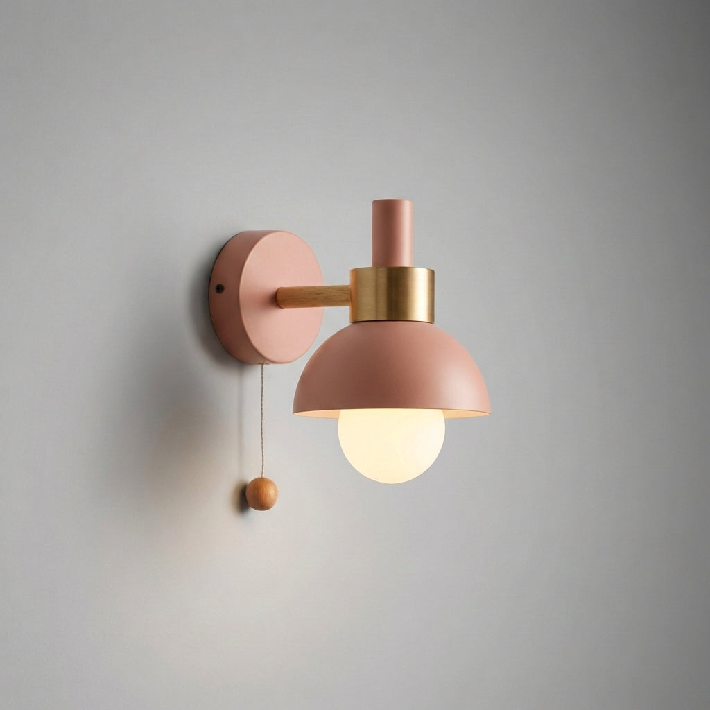 Playful Pastel Shade Pull Switch Wall Light