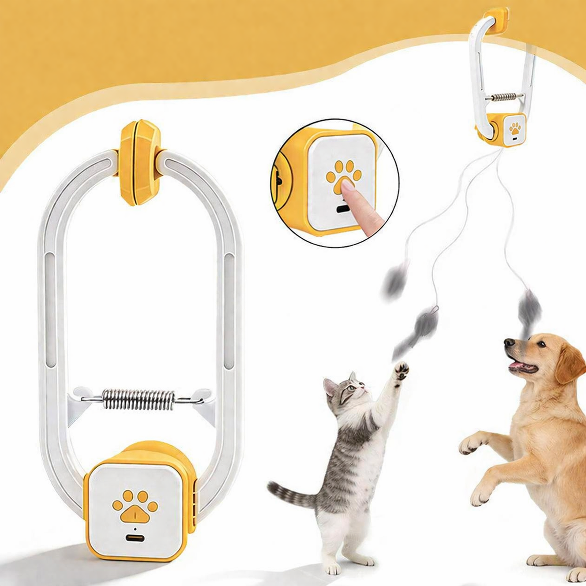 Retractable String Door Hanging Automatic Cat Teaser Toy