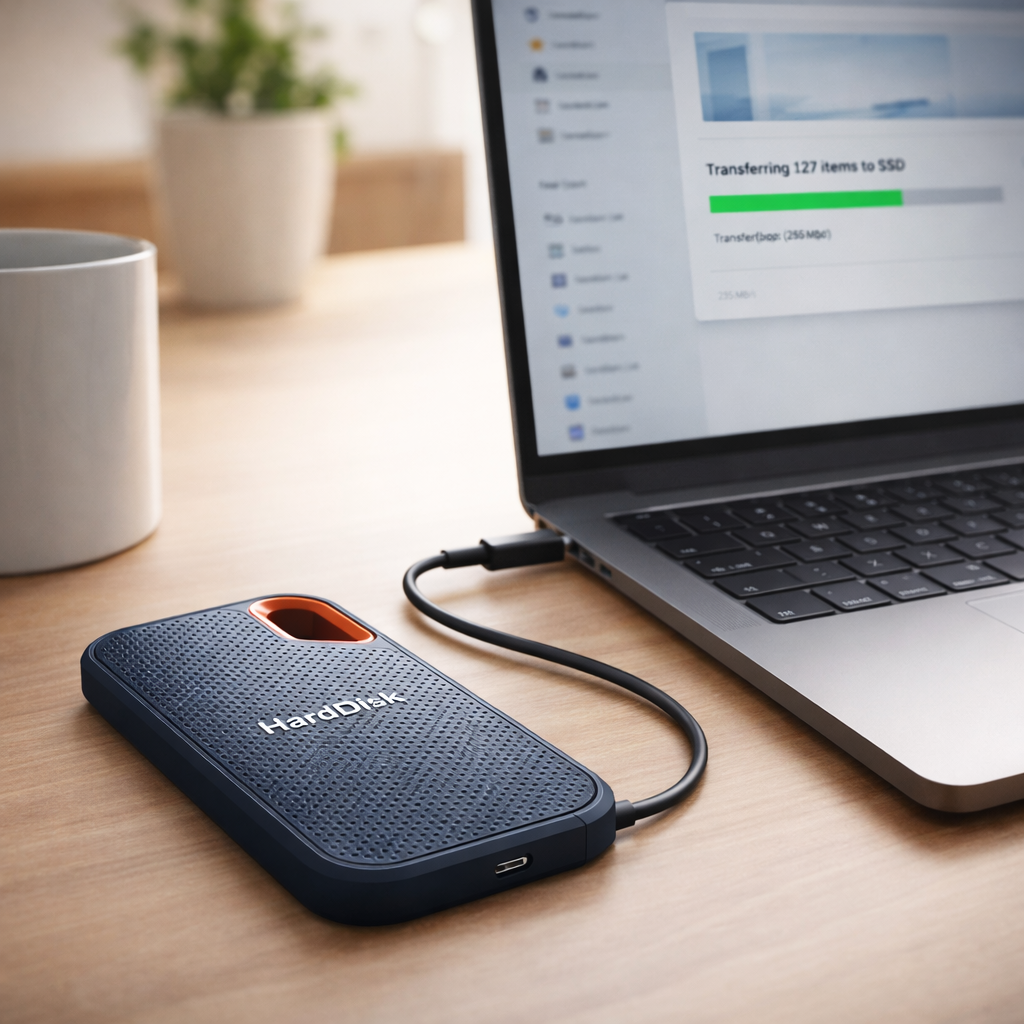 Compact Aluminum Alloy Shockproof USB-C External Portable SSD Drive