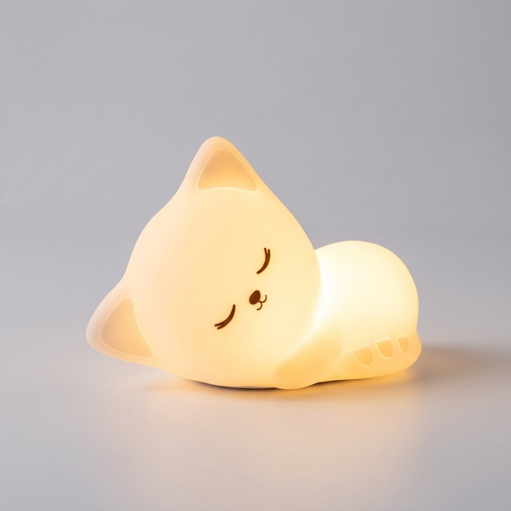 Cordless Cat Silhouette Soft Silicone Rechargeable Table Lamp