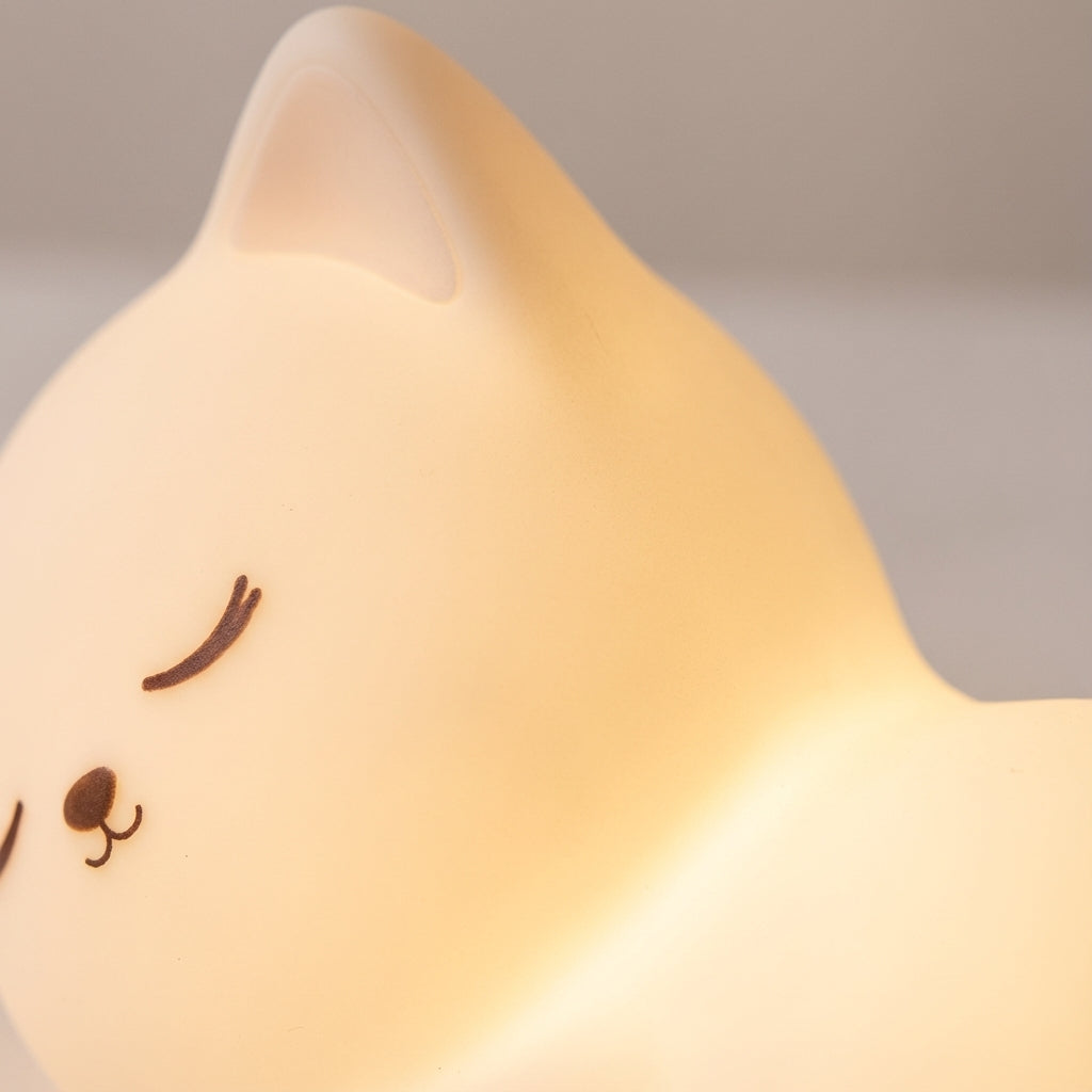 Cordless Cat Silhouette Soft Silicone Rechargeable Table Lamp