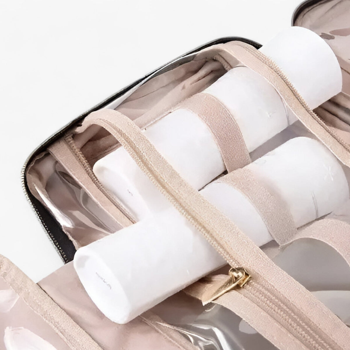 Multi Layer Fold Out Compartment Travel Toiletry Bag
