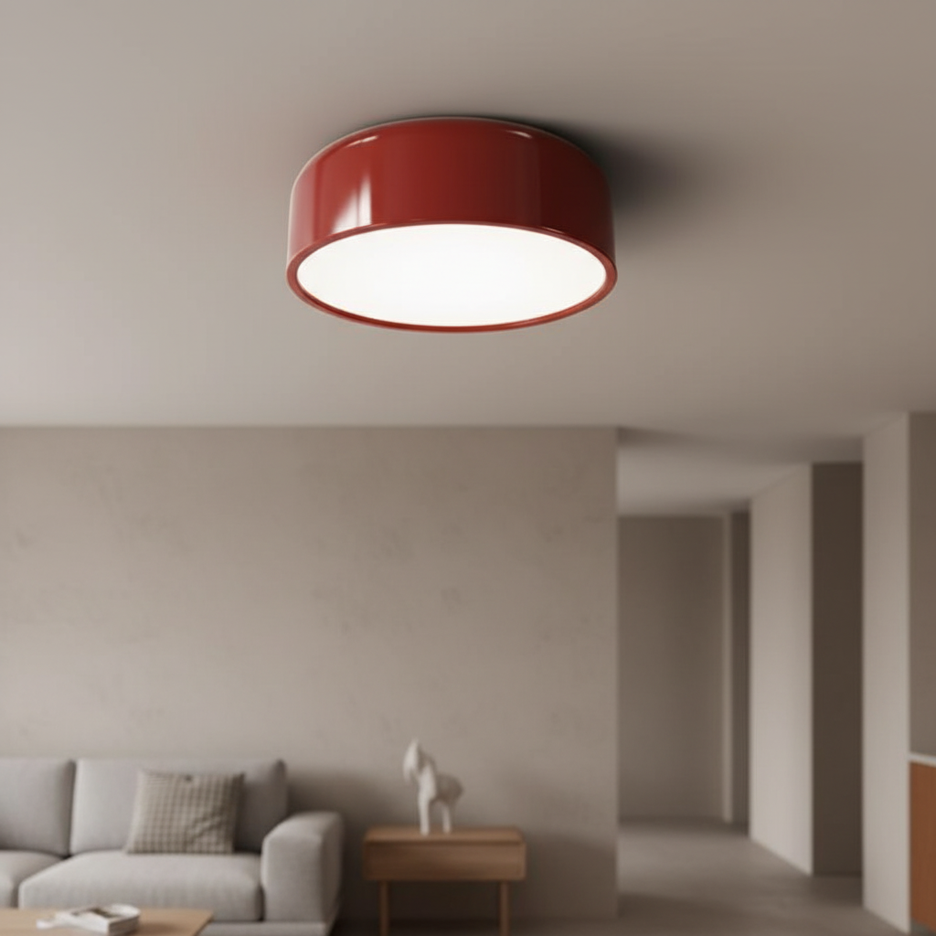 Round Dome Retro Metal Acrylic Dimmable Ceiling Light