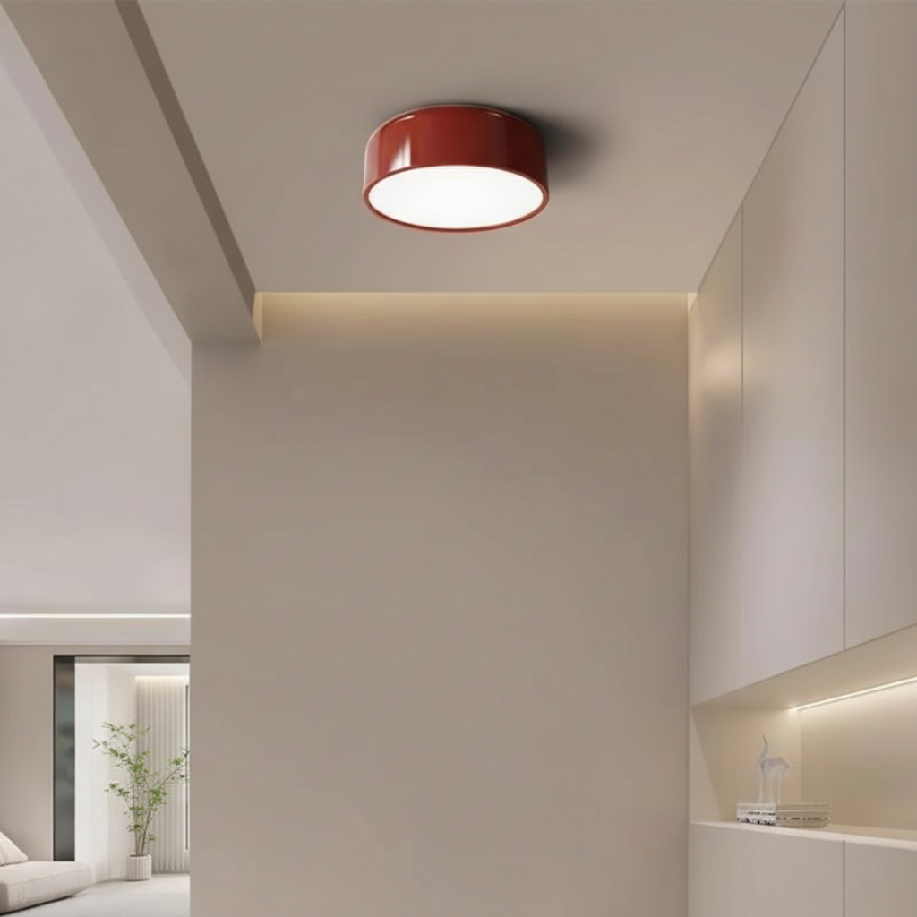 Round Dome Retro Metal Acrylic Dimmable Ceiling Light