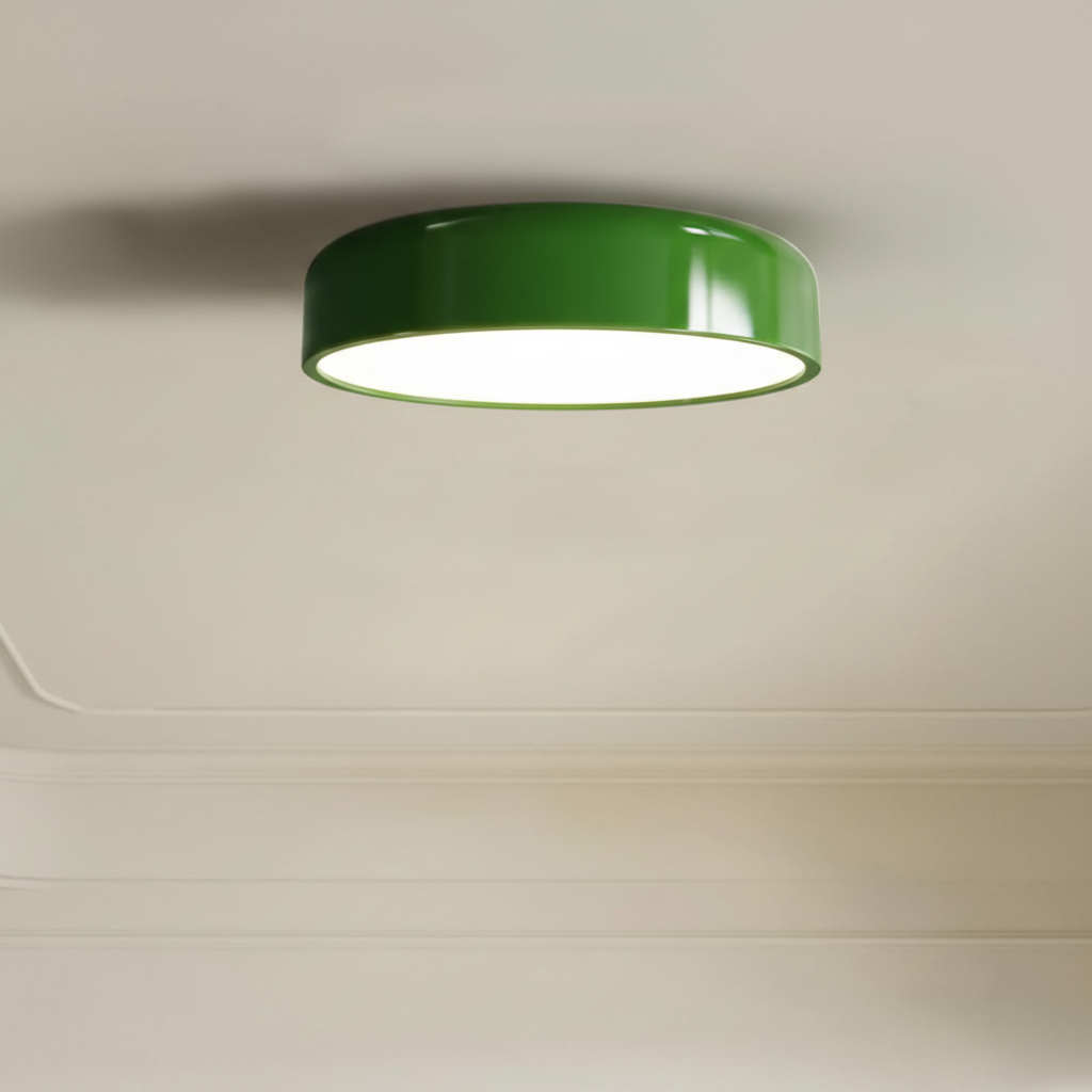 Round Dome Retro Metal Acrylic Dimmable Ceiling Light
